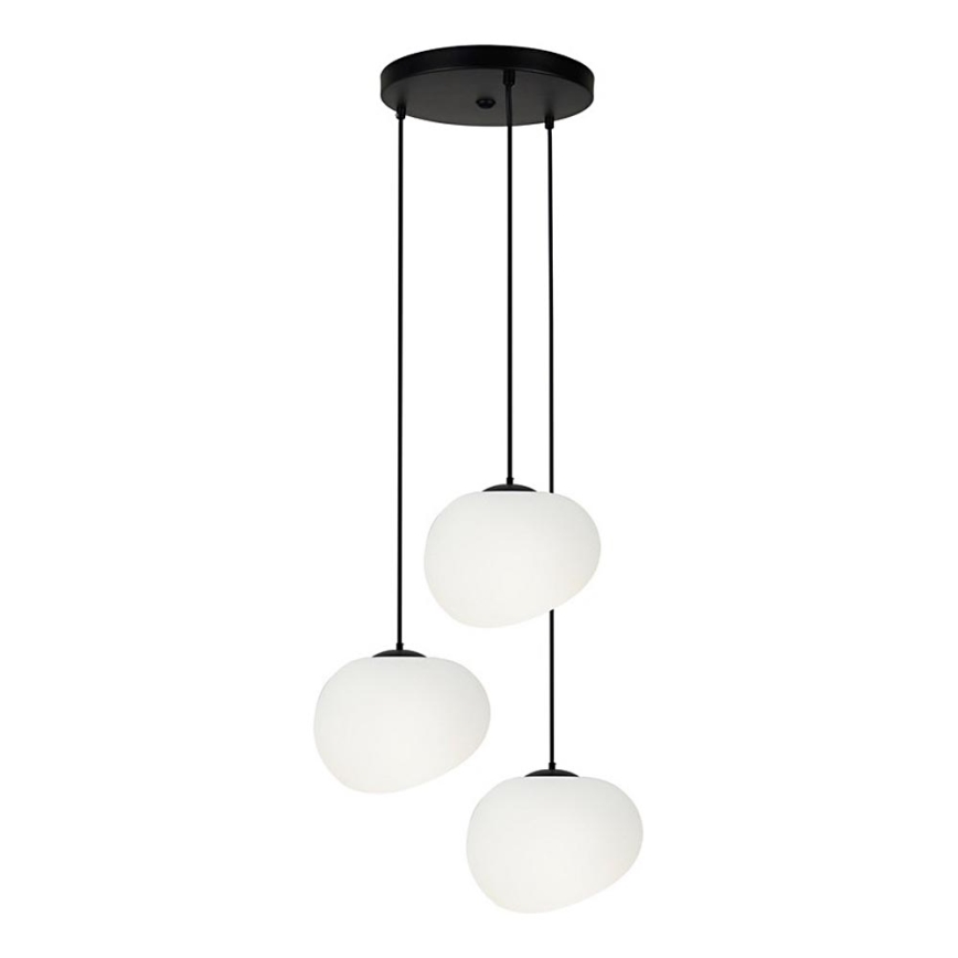 Lampadario a sospensione con filo STONES 3xE27/40W/230V