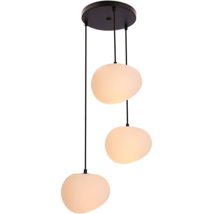 Lampadario a sospensione con filo STONES 3xE27/40W/230V