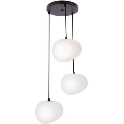 Lampadario a sospensione con filo STONES 3xE27/40W/230V