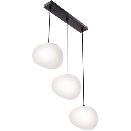 Lampadario a sospensione con filo STONES 3xE27/40W/230V