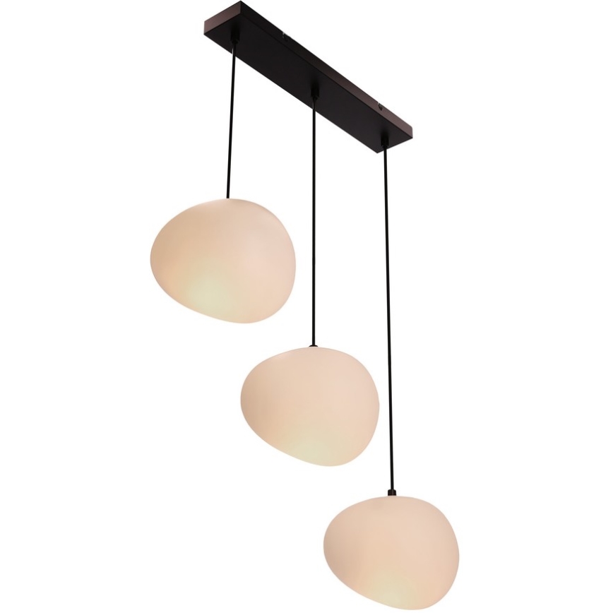 Lampadario a sospensione con filo STONES 3xE27/40W/230V