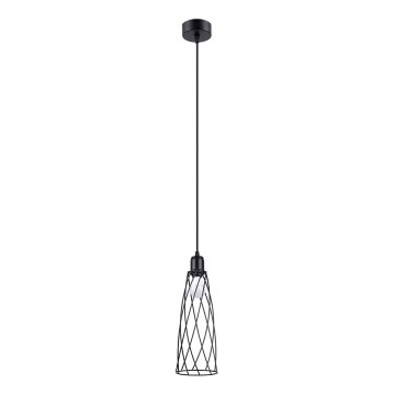 Lampadario a sospensione con filo SUBA 1xE27/15W/230V nero