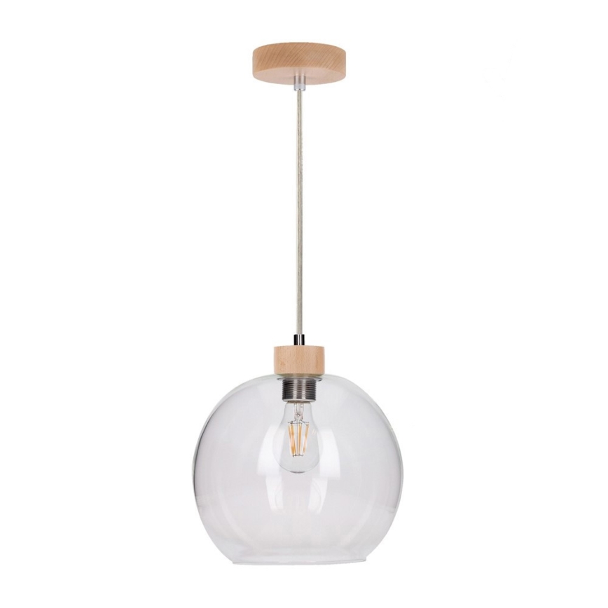 Lampadario a sospensione con filo SVEA 1xE27/60W/230V Betulla