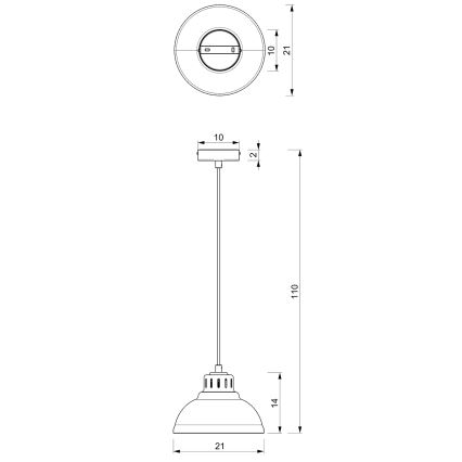 Lampadario a sospensione con filo SVEN 1xE27/15W/230V beige