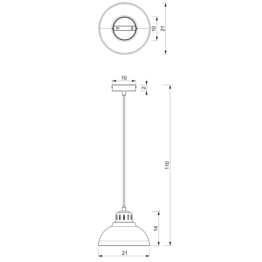 Lampadario a sospensione con filo SVEN 1xE27/15W/230V ottone