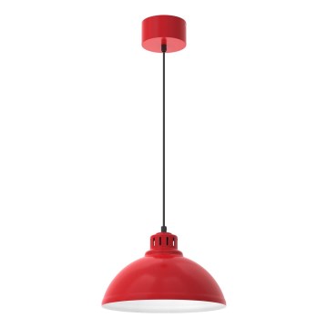 Lampadario a sospensione con filo SVEN 1xE27/15W/230V rosso