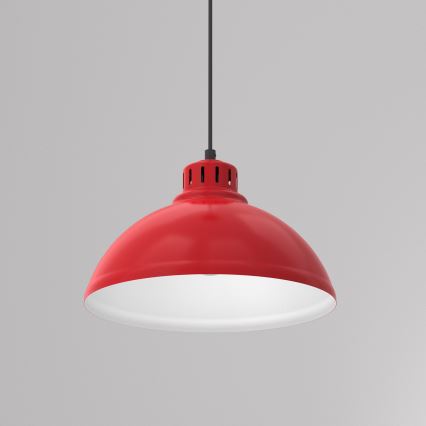 Lampadario a sospensione con filo SVEN 1xE27/15W/230V rosso