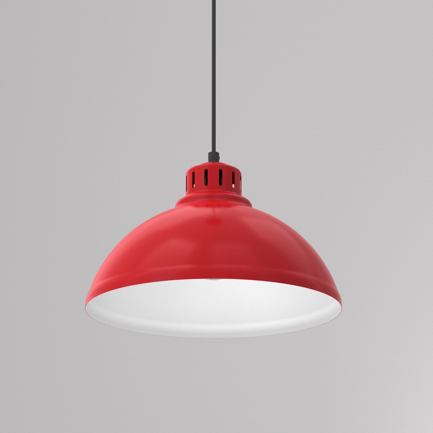 Lampadario a sospensione con filo SVEN 1xE27/15W/230V rosso