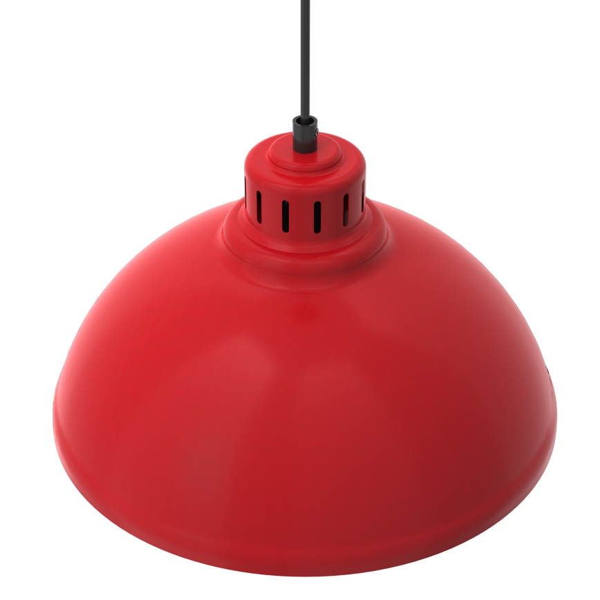 Lampadario a sospensione con filo SVEN 1xE27/15W/230V rosso
