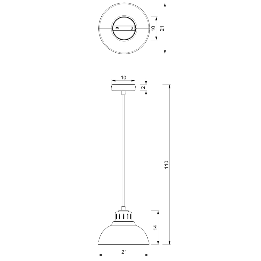Lampadario a sospensione con filo SVEN 1xE27/60W/230V