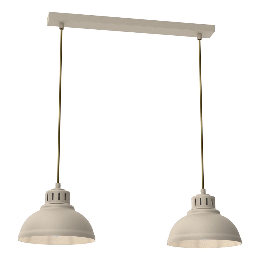 Lampadario a sospensione con filo SVEN 2xE27/15W/230V beige