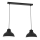 Lampadario a sospensione con filo SVEN 2xE27/15W/230V nero