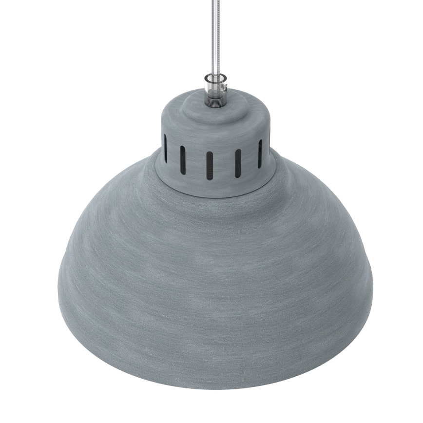 Lampadario a sospensione con filo SVEN 3xE27/15W/230V grigio