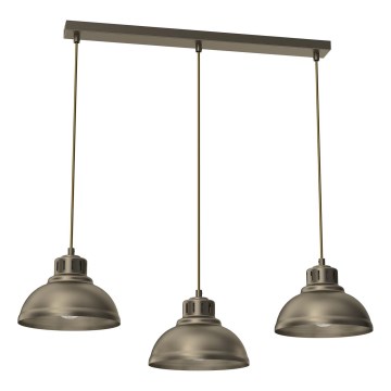 Lampadario a sospensione con filo SVEN 3xE27/15W/230V ottone