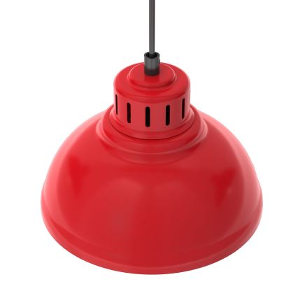 Lampadario a sospensione con filo SVEN 3xE27/15W/230V rosso