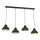 Lampadario a sospensione con filo SVEN 4xE27/15W/230V nero/oro
