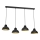 Lampadario a sospensione con filo SVEN 4xE27/15W/230V nero/oro