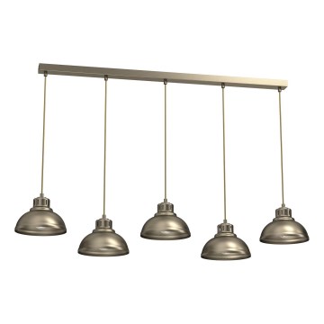 Lampadario a sospensione con filo SVEN 5xE27/15W/230V ottone