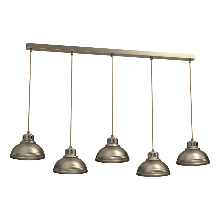 Lampadario a sospensione con filo SVEN 5xE27/15W/230V ottone