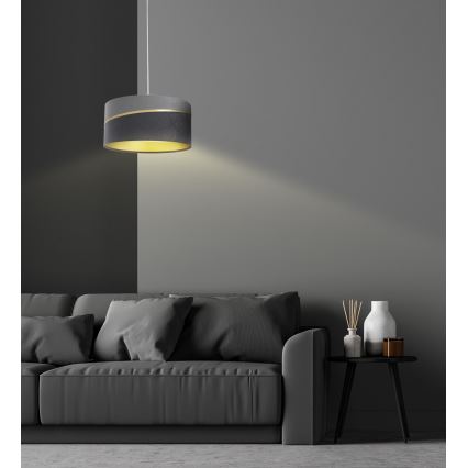 Lampadario a sospensione con filo SWING 1xE27/60W/230V grigio/oro