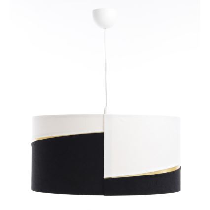 Lampadario a sospensione con filo SWING 1xE27/60W/230V nero/bianco/oro
