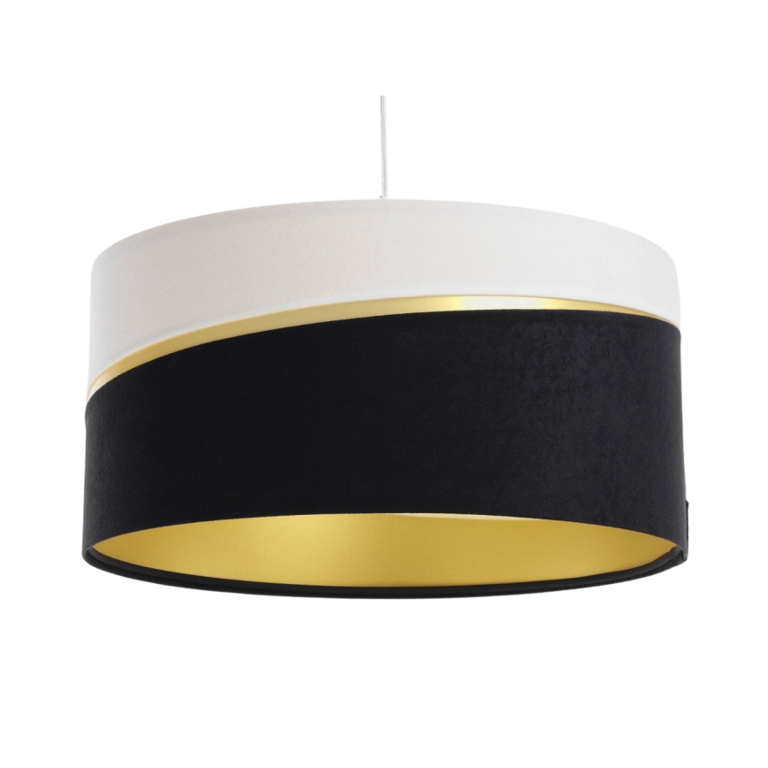 Lampadario a sospensione con filo SWING 1xE27/60W/230V nero/bianco/oro