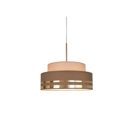 Lampadario a sospensione con filo TAMI 1xE27/60W/230V beige/marrone/oro