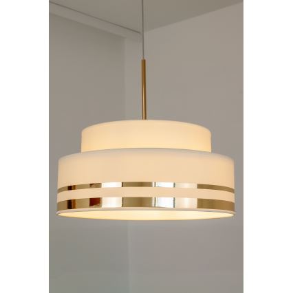 Lampadario a sospensione con filo TAMI 1xE27/60W/230V beige/oro