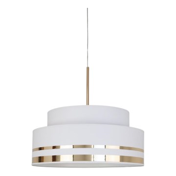 Lampadario a sospensione con filo TAMI 1xE27/60W/230V color crema/oro