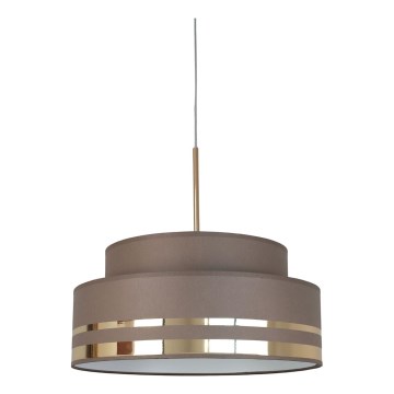 Lampadario a sospensione con filo TAMI 1xE27/60W/230V marrone/oro