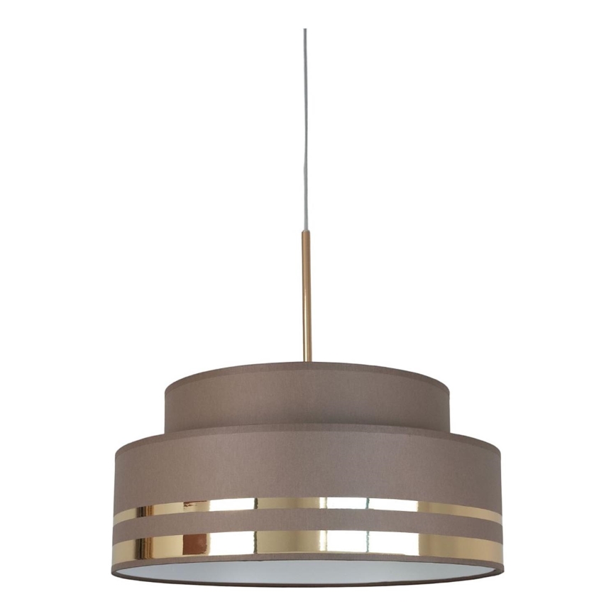 Lampadario a sospensione con filo TAMI 1xE27/60W/230V marrone/oro