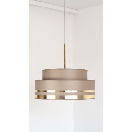 Lampadario a sospensione con filo TAMI 1xE27/60W/230V marrone/oro