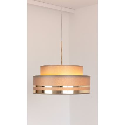 Lampadario a sospensione con filo TAMI 1xE27/60W/230V marrone/oro