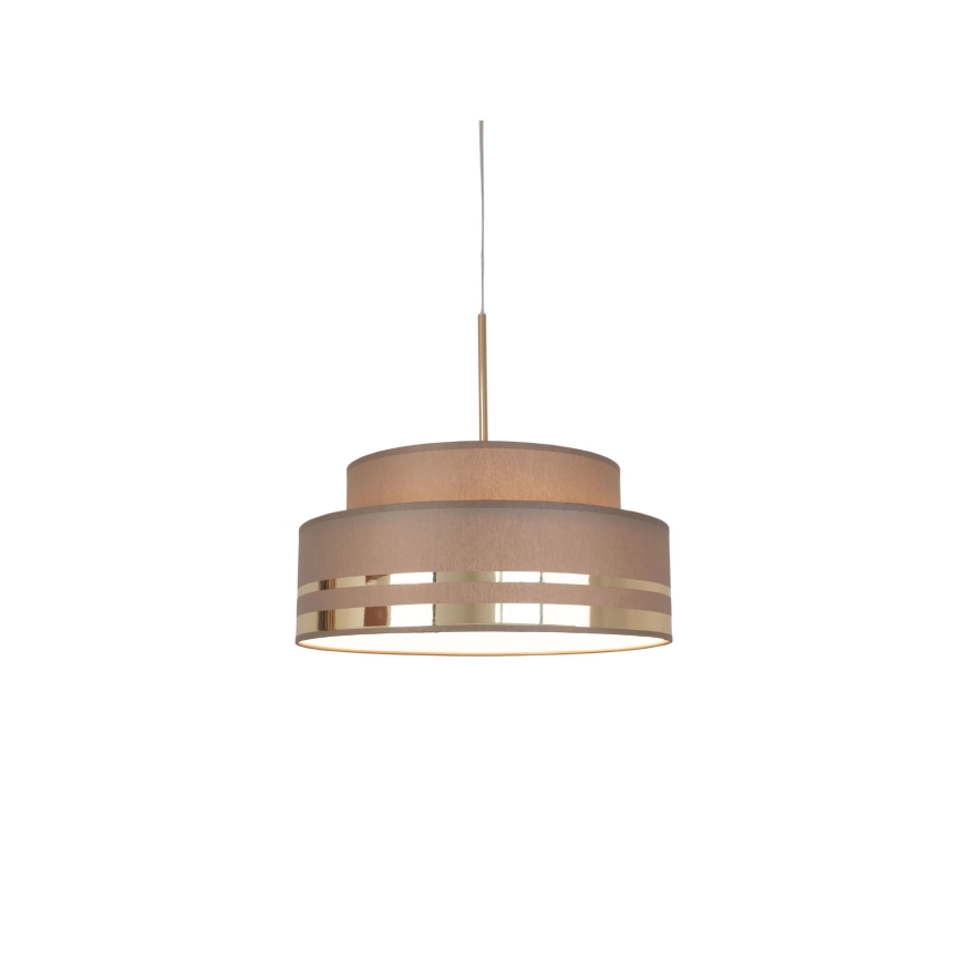 Lampadario a sospensione con filo TAMI 1xE27/60W/230V marrone/oro