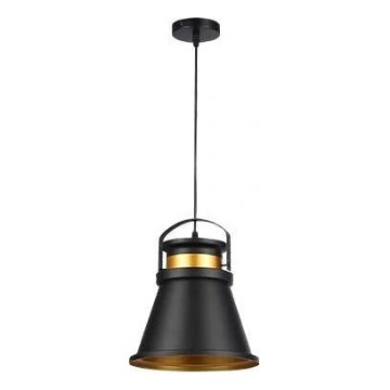 Lampadario a sospensione con filo TAO 1xE27/60W/230V diametro 25 cm nero