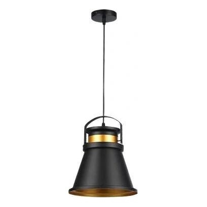Lampadario a sospensione con filo TAO 1xE27/60W/230V diametro 25 cm nero