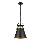 Lampadario a sospensione con filo TAO 1xE27/60W/230V diametro 25 cm nero