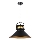 Lampadario a sospensione con filo TAO 1xE27/60W/230V diametro 37 cm nero
