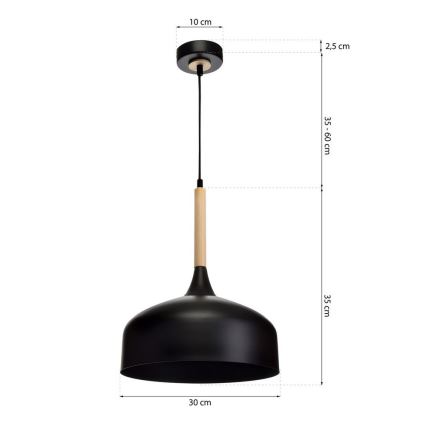 Lampadario a sospensione con filo TAYLOR 1xE27/60W/230V