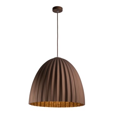 Lampadario a sospensione con filo TELMA 1xE27/60W/230V diametro 50 cm marrone/oro