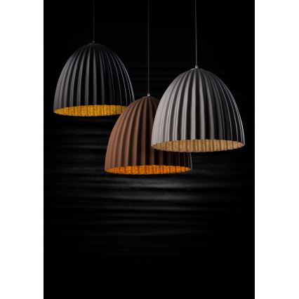 Lampadario a sospensione con filo TELMA 1xE27/60W/230V diametro 50 cm marrone/oro