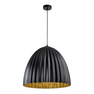 Lampadario a sospensione con filo TELMA 1xE27/60W/230V diametro 50 cm nero/oro