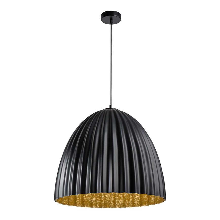 Lampadario a sospensione con filo TELMA 1xE27/60W/230V diametro 70 cm nero/oro