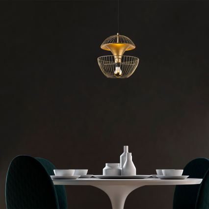 Lampadario a sospensione con filo TELMANDER 1xE27/40W/230V oro