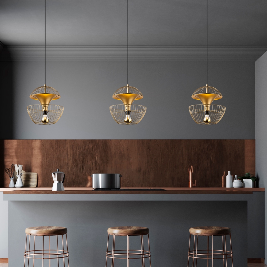 Lampadario a sospensione con filo TELMANDER 1xE27/40W/230V oro