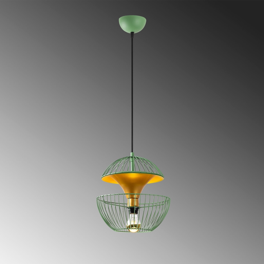 Lampadario a sospensione con filo TELMANDER 1xE27/40W/230V verde
