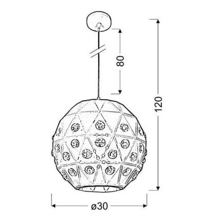 Lampadario a sospensione con filo TENDER 1xE27/40W/230V