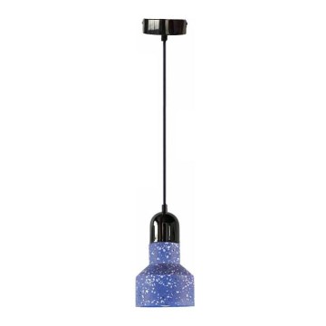 Lampadario a sospensione con filo TERRAZZO 1xE27/60W/230V diametro 12 cm blu