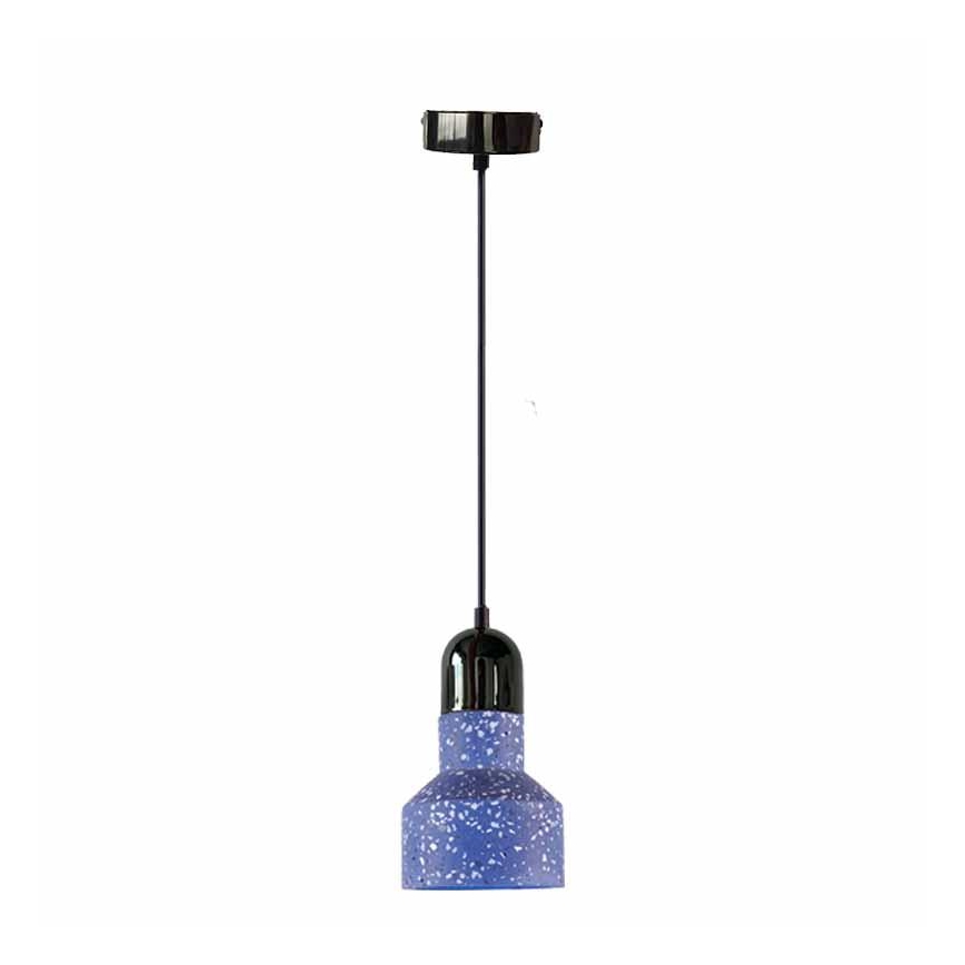 Lampadario a sospensione con filo TERRAZZO 1xE27/60W/230V diametro 12 cm blu