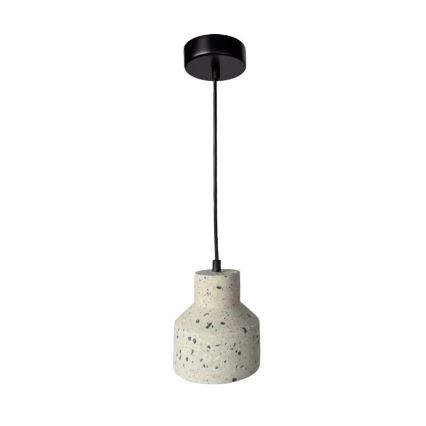 Lampadario a sospensione con filo TERRAZZO 1xE27/60W/230V diametro 12 cm color crema